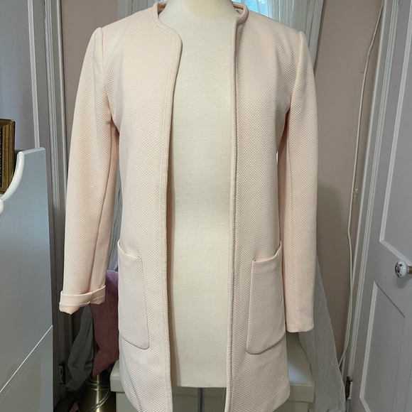 Baby Pink Long Blazer
